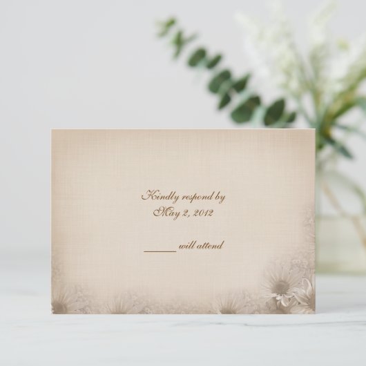 Wedding Daisy RSVP (Staand voorkant)