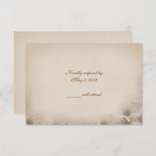 Wedding Daisy RSVP (Voorkant / Achterkant)