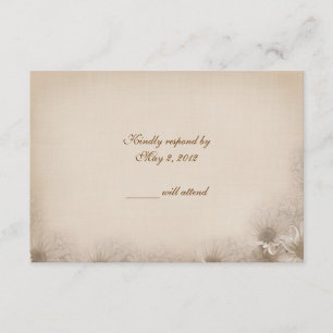 Wedding Daisy RSVP Kaartje