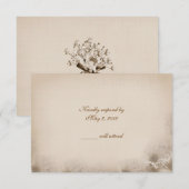 Wedding Daisy RSVP Kaartje (Voorkant / Achterkant)