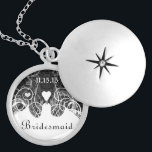 Wedding Damask Bridesmaid Keepsake Ketting<br><div class="desc">De Kettingen van Keepasje kiezen of Zilver Geplaatste Goudafwerking of Sterling Zilveren Unieke Aangepaste Aangepaste Aangepaste Aangepaste Aangepaste Aangepaste Aangepaste Aangepaste Aangepaste Aangepaste Aangepaste Aankomst voor kerstcadeau Wedding Wedding Party Kettingen - om achtergrondkleur te wijzigen - klik op Aanpassen - kies het laatste gereedschap in het keuzemenu en kies uit...</div>