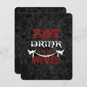 Wedding Damask met Doves Kaart