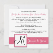 Wedding Damask Monogram Uitnodigingen Honeysuckle (Achterkant)