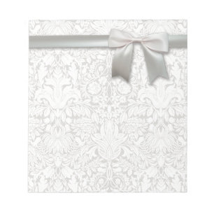 Wedding Damask Vintage White Wedding Old Lace Notitieblok