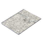 Wedding Damask Vintage White Wedding Old Lace Notitieboek (Linkerzijde)