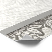 Wedding Damask Vintage White Wedding Old Lace Poster (Hoek)