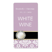 Wedding  Damask Wine Labels (Voorkant)