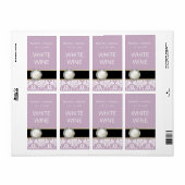 Wedding Damask Wine Labels (Full Sheet)