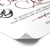 Wedding Dancing Feet Teenslippers Rood & Roze Roze Poster (Hoek)