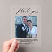 Wedding Dank je foto Acryl Uitnodigingen (Insitu (Draagbaar))