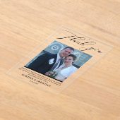 Wedding Dank je foto Acryl Uitnodigingen (Laagn)
