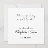 Wedding Dank je foto Bedankkaart (Achterkant)