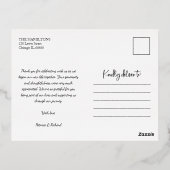 Wedding Dank je Foto Dank je wel Folie Feestdagen Briefkaart (Achterkant)