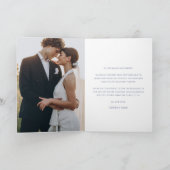 Wedding Dank je Foto Waterverf Floral Bedankkaart (Binnen)