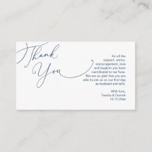 Wedding Dank je, in het moderne marineblauw thema