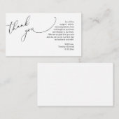 Wedding Dank je, in Modern romantisch thema Enclos Informatiekaartje (Voorkant / Achterkant)