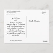 Wedding Dank je Pas getrouwd Foto Fun Modern Casua Briefkaart (Achterkant)