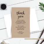 Wedding Dank je wel, Modern Rustic Brown Kraft Enc Informatiekaartje<br><div class="desc">Dit is de Rustic moderne bruine Kraft,  bruiloft bedankt Kaart Enclosure. U kunt de doopvontkleuren veranderen,  en uw trouwdetails in de passende doopvont/het schrijven toevoegen. #TeeshaDerrick</div>