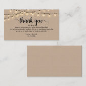 Wedding Dank je wel, Modern Rustic Brown Kraft Informatiekaartje (Voorkant / Achterkant)