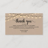 Wedding Dank je wel, Modern Rustic Brown Kraft Informatiekaartje (Voorkant)