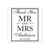 Wedding Dank u, mijnheer en mevrouw. Rubberstempel (Afrduk)