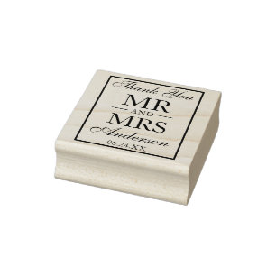 Wedding Dank u, mijnheer en mevrouw. Rubberstempel