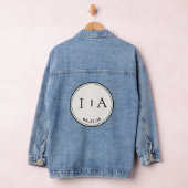 Wedding Date and Initials Bride's Personalized Denim Jacket (Hangar)