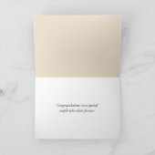 Wedding Date and Names in an Open Book Kaart (Binnen)