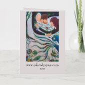 Wedding Day Couple in Love Whimsical Art Kaart (Achterkant)