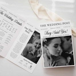 Wedding Day Custom Krant Programma Boekje