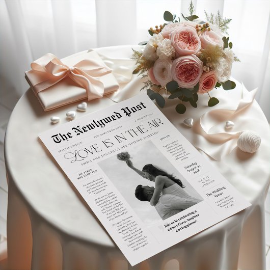 Wedding Day Custom Krant Programma Boekje