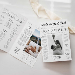 Wedding Day Custom Krant Programma Boekje