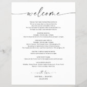 Wedding Day Icon Timeline Itinerary Welcome Letter Flyer (Achterkant)