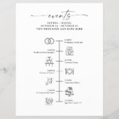 Wedding Day Icon Timeline Itinerary Welcome Letter Flyer (Voorkant)