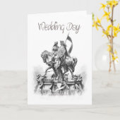 Wedding Day-Renaissance-Sketch Kaart (Gele Bloem)
