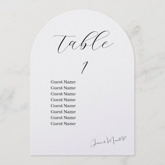 Wedding Day Seating Chart Kaart (Voorkant)