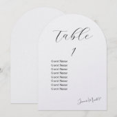 Wedding Day Seating Chart Kaart (Voorkant / Achterkant)