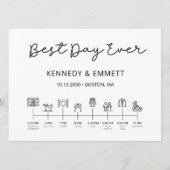 Wedding Day Timeline Program Programmakaart (Voorkant)