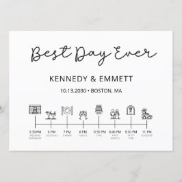 Wedding Day Timeline Program Programmakaart