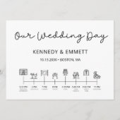 Wedding Day Timeline Program Programmakaart (Voorkant)