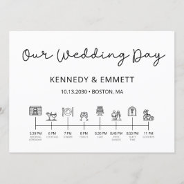 Wedding Day Timeline Program Programmakaart
