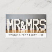 Wedding Decorting Party Prop Event Hire Visitekaartje (Voorkant)