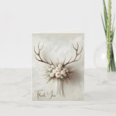Wedding Deer Antlers Bedankt Kaart (Voorkant)