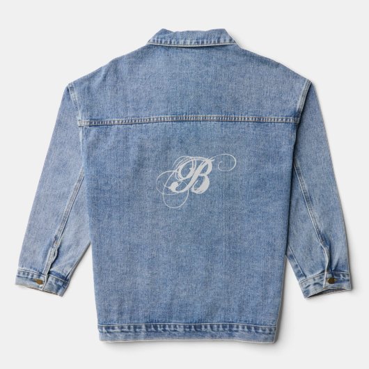 Wedding denim jackets, monogram denim jacket (Achterkant)
