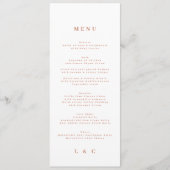 Wedding Desert Terracotta White Menu (Voorkant)