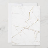 Wedding Destination Barbados Tropical Gold Map Kaart (Achterkant)