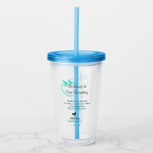 Wedding Destination Celebration welkom reizen Acryl Drinkbeker