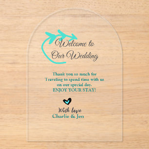 Wedding Destination Celebration welkom reizen Acryl Uitnodigingen