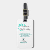 Wedding Destination Celebration welkom reizen Bagagelabel (Voorkant verticaal)
