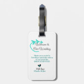 Wedding Destination Celebration welkom reizen Bagagelabel (Achterkant verticaal)